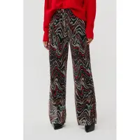 Esqualo Trousers Lurex Plisse Waves Print Taglia: 38 | Pantaloni da completo Outlet | Donna