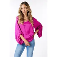 Esqualo Blouse Wide Sleeve Fuchsia Taglia: 36 | Maglie a manica lunga Outlet | Donna | Rosa