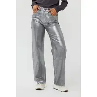 Esqualo Trousers Jeans Metallic Coated Dark Grey Taglia: 34 | Pantaloni da completo Outlet | Donna | Grigio