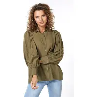 Esqualo Blouse Puff Slve Army Green Taglia: 38 | Maglie a manica lunga Outlet | Donna | Verde