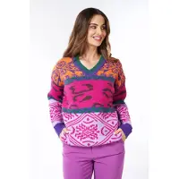 Esqualo Sweater Jacquard Colored Fuchsia Taglia: XS | Maglioni a maglia Outlet | Donna | Rosa