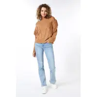Esqualo Sweater Cable & Fringes Camel Taglia: S | Maglioni a maglia Outlet | Donna | Marrone
