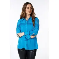 Esqualo Blouse Tapes Plumetis Petrol Taglia: 42 | Maglie a manica lunga Outlet | Donna | Magenta