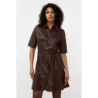 Esqualo Dress Vegan Leather Chocolate Taglia: 36 | Abiti in pelle Outlet | Donna | Marrone