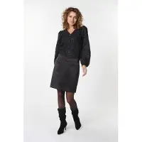 Esqualo Skirt Bonded Satin Black Taglia: 34 | Minigonne Outlet | Donna | Nero