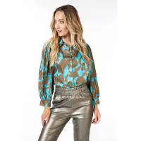 Esqualo Blouse Sateen Expressive Roots Print Taglia: 34 | Magliette intime Outlet | Donna