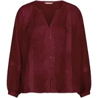 Esqualo Blouse Plumetis Embroidery Tape Wine Red Taglia: 36 | Maglie a manica lunga Outlet | Donna | Rosso