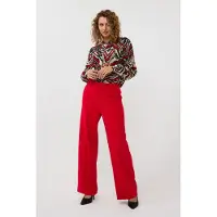 Esqualo Trousers Wide City Red Taglia: 34 | Pantaloni da completo Outlet | Donna | Rosso
