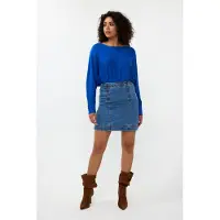 Esqualo Sweater Batwing Buttoned Cuff Basic Knit Brilliant Blue Taglia: S | Maglioni a maglia Outlet | Donna | Blu