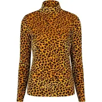 Esqualo Top Velours Printed Animal Gold Taglia: S | Maglie a manica lunga Outlet | Donna | Giallo