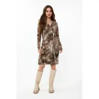 Esqualo Dress Velvet Wrap Over Print Taglia: S | Abiti Midi Outlet | Donna