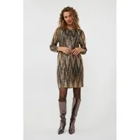 Esqualo Dress Sequins Zigzag Print Taglia: 36 | Abiti Mini Outlet | Donna