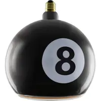 Segula LED globo galleggiante Billard nero 8, E27, G200 4 W 922