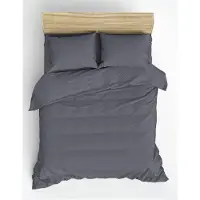 L'essentiel Maison L'Essentiel Lino, Lenzuola - Grigio, Ranforce King-Size-Bettbezug-Set (FR), Grau, 100% BAUMWOLLE RANFORCE, 240 x 220 cm
