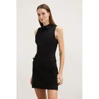 Motivi Sheath Dress With Embroidered Collar Black Taglia: 46 | Abiti Mini Outlet | Donna | Nero
