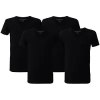 Mcgregor Premium - Stretch T-shirt - 4-pack Black Taglia: L | Magliette basic Outlet | Uomo | Nero
