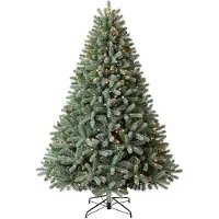 Evergreen Albero di Natale Artificiale Abete Vermont Incl. LED Verde 210 cm