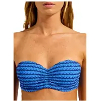 Seafolly Women's Mesh Effect Bustier Bandeau Parte superiore bikini Donna (44, blu)