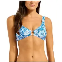 Seafolly Women's C Shells Ring Front Tank Parte superiore bikini Donna (40, arancione)