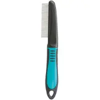 Trixie Floh- und Staubkamm 21 cm dunkelgrau/blau