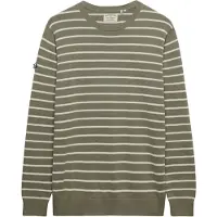 Superdry per uomo. M6110727A Maglia mercantile bretone verde (S), Casual, Cotone