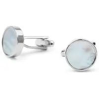 Suitable Gemelli Rotondi Blue Silver Argento Blu