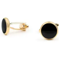 Suitable Gemelli Rotondi Gold Black Oro Nero