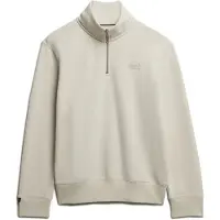 Superdry per uomo. M2013750A Felpa Essential Logo con mezza zip beige (M), Casual, Cotone