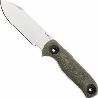 Kizer Cutlery Drop Bear Fix 3, 1101A2, Satin Sandvik 14C28N, Green Micarta coltello da bushcraft, Azo design