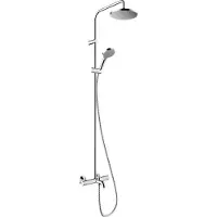 Hansgrohe Vernis Blend Système de douche 200 1 jet avec thermostat de baignoire chrome, 26274000, 26274000