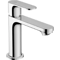 Hansgrohe Rebris S, miscelatore monocomando per lavabo, 110, CoolStart, con set di scarico a tirante, cromato, 1 pz.