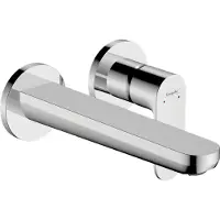 Hansgrohe Rebris S Mitigeur monocommandé pour lavabo encastré pour montage mural avec bec 20 cm, saillie 200 mm, 72528000, 72528000