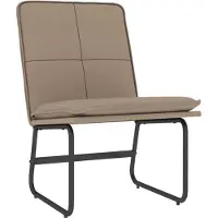 vidaXL poltrona lounge cappuccino-marrone 54x75x76 cm in Pelle finta