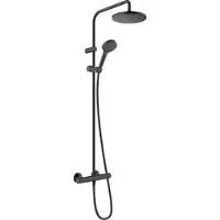 Hansgrohe Showerpipe 200 1jet Vernis Blend EcoSmart nero opaco con termostato doccia, 1 pz.