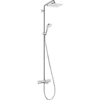 Hansgrohe Croma E Showerpipe 280 1jet avec thermostat de bain, 27687000, 27687000