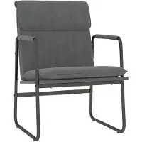 vidaXL Sedia lounge grigio scuro 55x64x80 cm tessuto