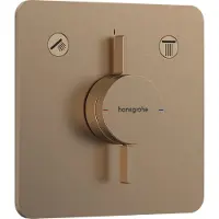 Hansgrohe Mitigeur DuoTurn Q, encastré, 2 points d'eau, 2 fonctions, rosace Soft Edge, 75414140, 75414140