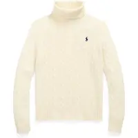 Ralph Lauren per donna. 211888686012 Maglione in cashmere e lana color bianco crema (L), Casual, Manica lunga