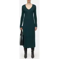 Closed Long Sleeve Rib Dress Pini Green Taglia: L | Maxi abiti Outlet | Donna | Verde