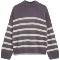 Armedangels Women's Gwyneiraa Stripes Pullover di lana Donna (S, grigio/lilla)