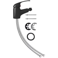 vidaXL Bidet Ventil 13x12 cm schwarz