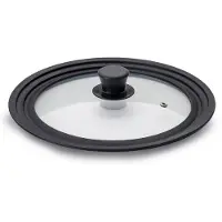 Ibili Coperchio In Vetro Per Padella Con Bordo Silicone 24-26-28 Cm