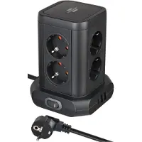 Brennenstuhl 1153560010 Steckdosenturm 8fach mit 2xUSB A,1xUSB C,black
