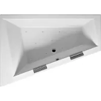 Riho Doppio Baignoire, asymétrique, avec système dair, 2 places, 180x130x48cm, 315 Betteres, blanc, B033003005, B033003005