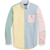 Ralph Lauren per uomo. 710928919001 Camicia Oxford multicolore divertente (M), Casual, Cotone, Manica lunga