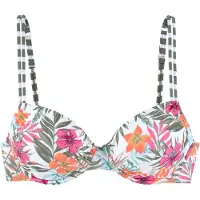 Venice beach Top per bikini 'Summer' verde / rosa / bianco