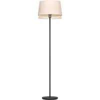 Eglo Lampada da terra Tabley, colore nero/naturale, altezza 153 cm, tessuto
