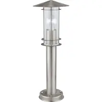Eglo Lampioncino Lisio, color acciaio inossidabile, altezza 50 cm, acciaio