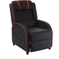 Mendler Poltrona TV HWC-D68, HWC-Racer poltrona TV reclinabile poltrona da gioco, Pelle finta ~ nero/rosso