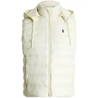 Ralph Lauren per donna. 211958935002 Gilet pieghevole idrorepellente bianco crema (XS), Casual, Sostenibile, Nylon riciclato